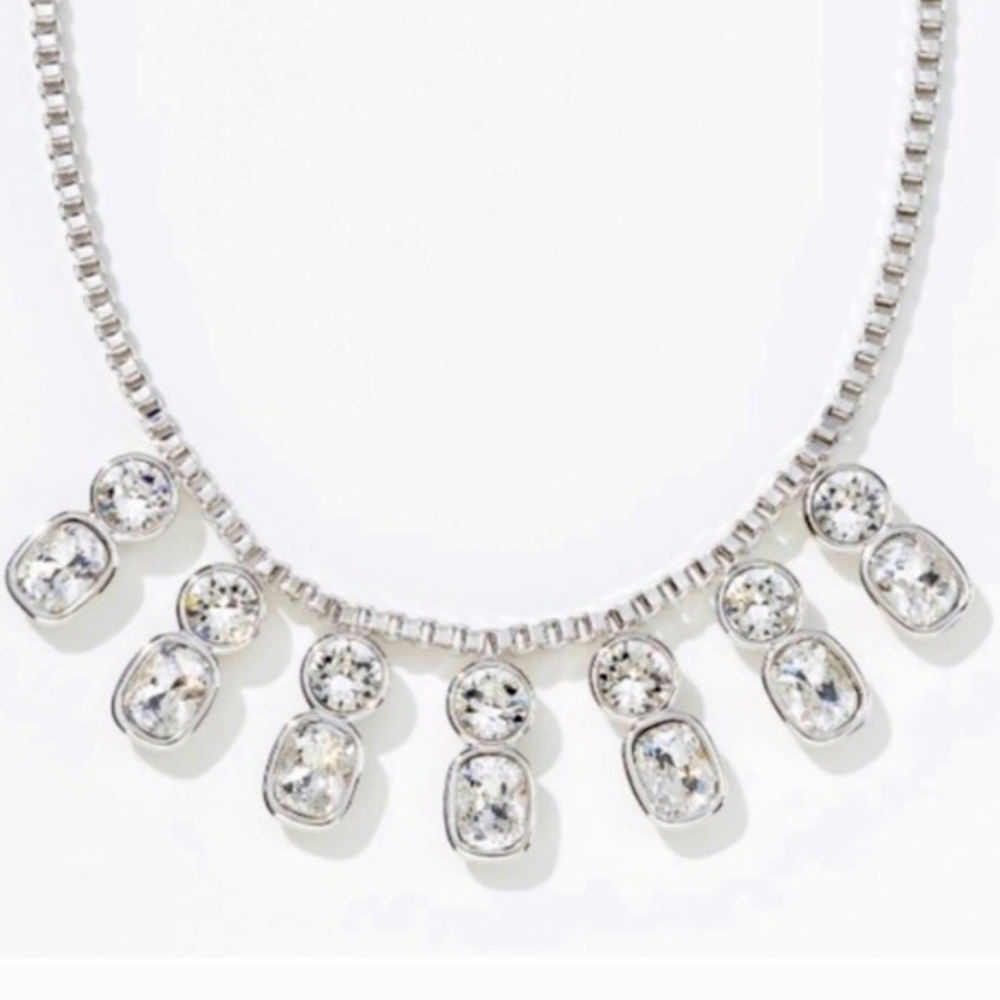 Touchstone Crystal Silver Necklace 'Bright Idea'